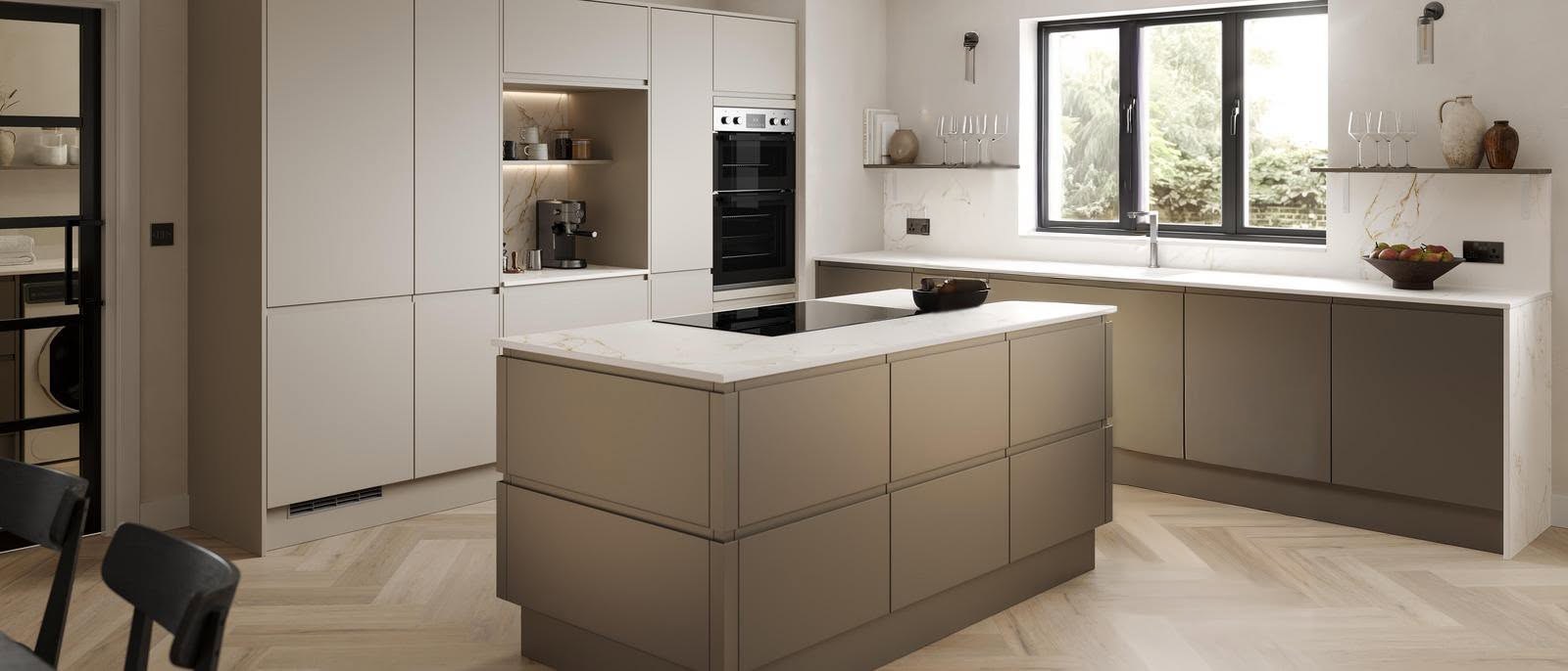 Modern island kitchen installation