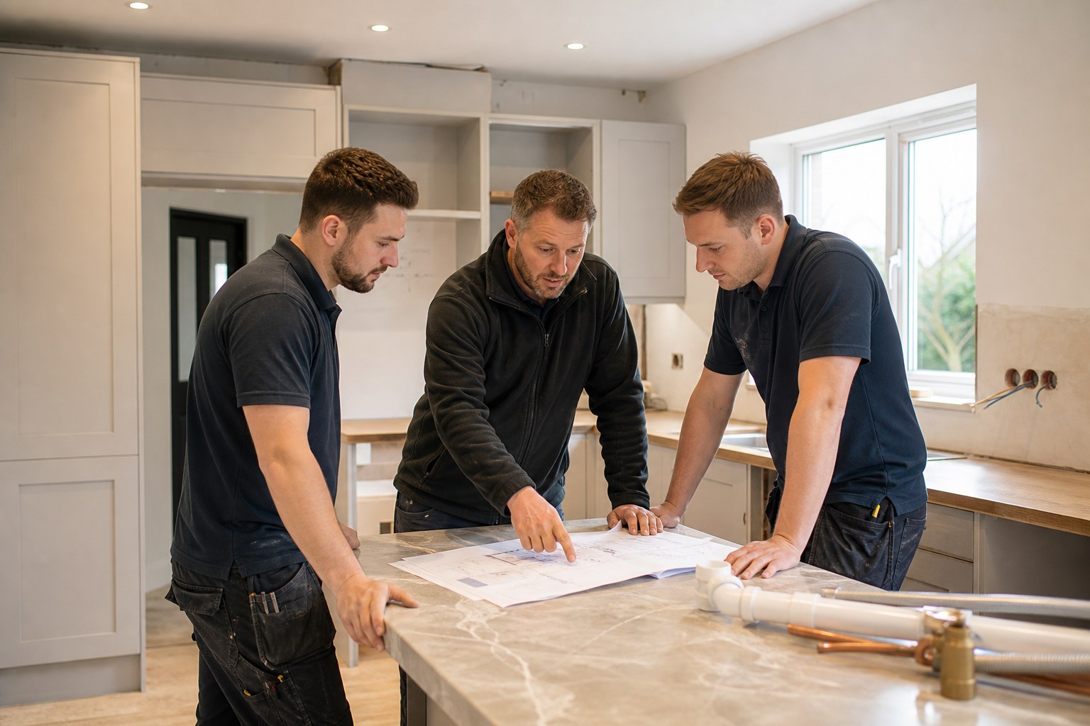 Trusted trade coordination kitchen fitting service
