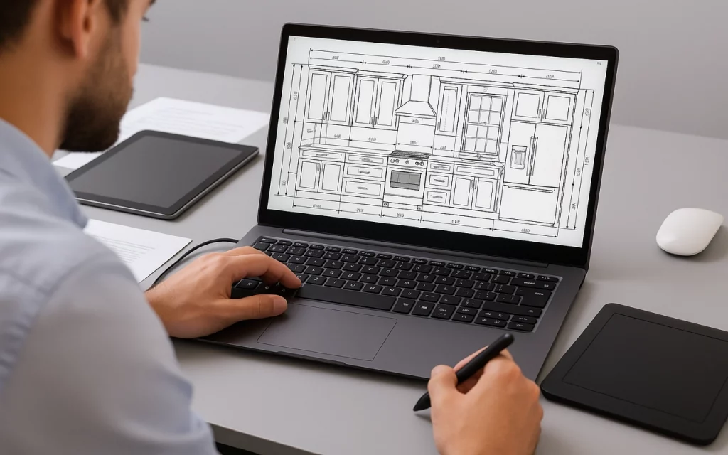 Step-by-step Cambridge kitchen installation process with project management.